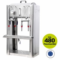 Profi Abfüllgerät 4 Stationen Edelstahl Heissabfüllung mit Thermometer