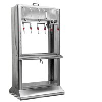 Profi Abfüllgerät 6 Stationen Edelstahl  Standgerät